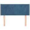 vidaXL Hoofdbord met randen 83x16x78/88 cm fluweel donkerblauw