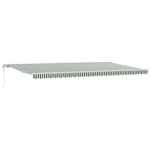 vidaXL Uitschuifbare luifel Groen en Wit 600 &times; 300 cm