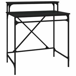 vidaXL Bureau 80x50x90 cm bewerkt hout en ijzer zwart