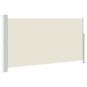 vidaXL Wind-/zonnescherm uittrekbaar 160x300 cm cr&egrave;mekleurig