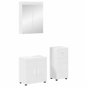 vidaXL Badkamermeubelset TULUM 3 pcs Wit 60 x 34 x 63 cm Bewerkt hout