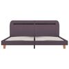 vidaXL Bedframe met LED stof taupe 160x200 cm