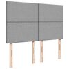 vidaXL Boxspring met matras stof lichtgrijs 140x190 cm