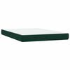 vidaXL Boxspring met matras en LED fluweel donkergroen 160x220 cm