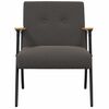 vidaXL Fauteuil Donkergrijs 59 x 75 x 78 cm Krullend Wol-achtig Stof