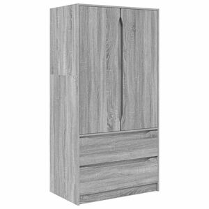 vidaXL Kledingkast Grijze Sonoma 79,5 x 49 x 156 cm Geconstrueerd hout