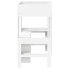 vidaXL Loft Bedframe met Bureau Wit 90 x 200 cm Bewerkt hout
