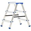 vidaXL Huishoudtrap met 3 treden dubbelzijdig 67 cm aluminium