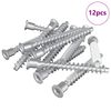 vidaXL Confirmatschroeven 12 st zilver &Oslash;7 x 58 mm Metaal