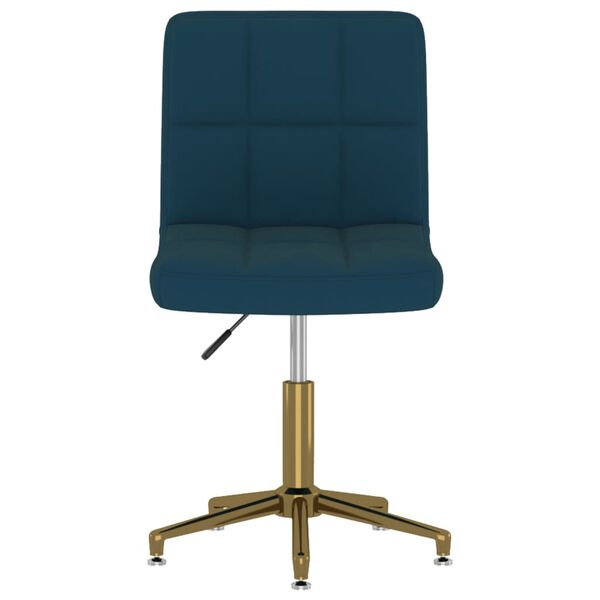 vidaXL Eetkamerstoelen draaibaar 2 st fluweel blauw