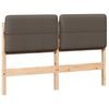 vidaXL Gestoffeerd hoofdbord Bruin en Taupe 140 cm Massief grenenhout