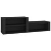 vidaXL Schoenenkast 150x35x45 cm bewerkt hout zwart