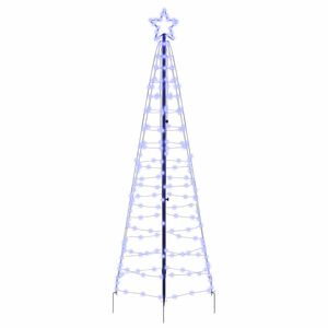 vidaXL LED Kerstboom met Grondspiesjes met 390 LED Blauw 250 cm IJzer