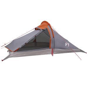 vidaXL Backpacking Tent Grijs en Oranje 4-persoons
