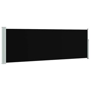 vidaXL Tuinscherm uittrekbaar 100x314 cm zwart