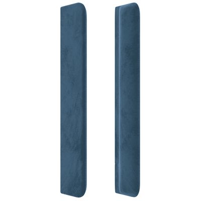 vidaXL Boxspring met matras fluweel donkerblauw 200x200 cm