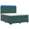 vidaXL Boxspringbed met matras Donkergroen 160 x 200 cm Fluweel