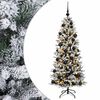 vidaXL Kunstkerstboom met kerstbal 150 cm 150 LED's Warmwit PVC en PE