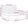 vidaXL Boxspring met matras fluweel zwart 160x200 cm