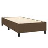 vidaXL Boxspring met matras stof donkerbruin 90x200 cm