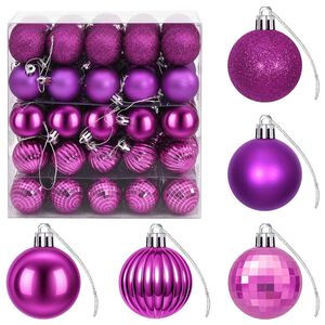 vidaXL Kerstballen set 100 st Lila 4 cm Polystyreen