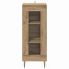 vidaXL Dressoir artisanaal eikenkleurig 34 x 34.5 x 90 cm Bewerkt hout
