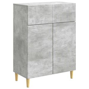 vidaXL Dressoir met lade Betongrijs 66 x 34,5 x 90 cm Bewerkt hout
