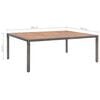 vidaXL Tuintafel 200x150x74 cm poly rattan en massief acaciahout grijs