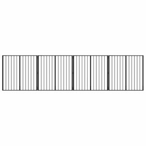 vidaXL Hondenpoort 4 st Zwart 100 x 100 cm Gegalvaniseerd staal