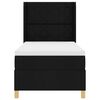 vidaXL Boxspringbed met matras met hoofdeinde Zwart 100 x 200 cm Stof