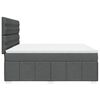 vidaXL Boxspring met matras stof donkergrijs 180x200 cm
