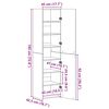 vidaXL Hoge kast 45x42,5x185 cm bewerkt hout sonoma eikenkleurig