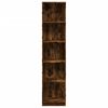 vidaXL Boekenkast 40x24x176 cm bewerkt hout gerookt eikenkleurig