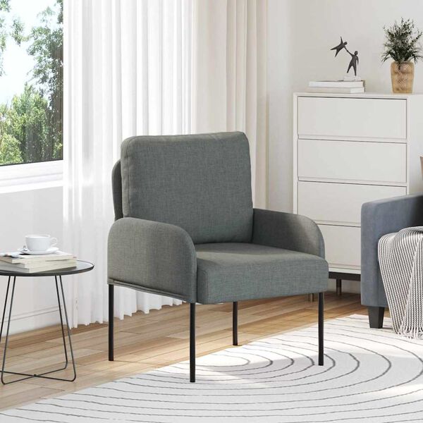 vidaXL Banken met kussen 55cm Donkergrijs Multiplex