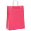 vidaXL Papieren zakken 250 st met hengsels 26x12x35 cm roze