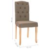 vidaXL Eetkamerstoelen 6 st stof taupe