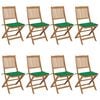 vidaXL Tuinstoelen 8 st inklapbaar met kussens massief acaciahout