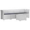 vidaXL 4-Persoons Tuin Sofa met Kussens Rieten Look PP Wit