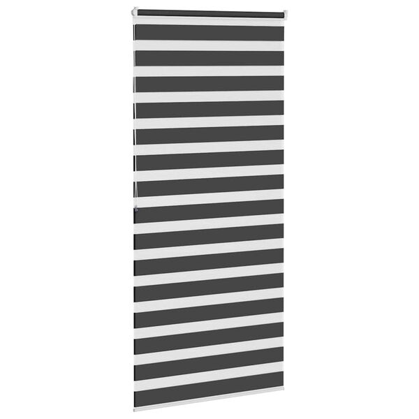vidaXL Zebra rolgordijn 115x200 cm stofbreedte 110,9 cm zwart