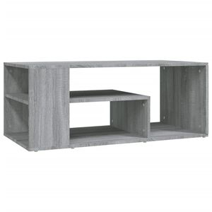 vidaXL Salontafel 100x50x40 cm bewerkt hout grijs sonoma eikenkleurig
