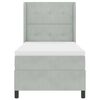 vidaXL Boxspringbed met matras Lichtgrijs 90 x 190 cm Fluweel