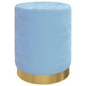 vidaXL Hocker met opbergruimte rond fluweel 31 x 37 cm lichtblauw