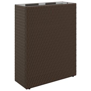 vidaXL Hoge Plantenbak Bruin 55 x 22 x 70 cm poly rattan