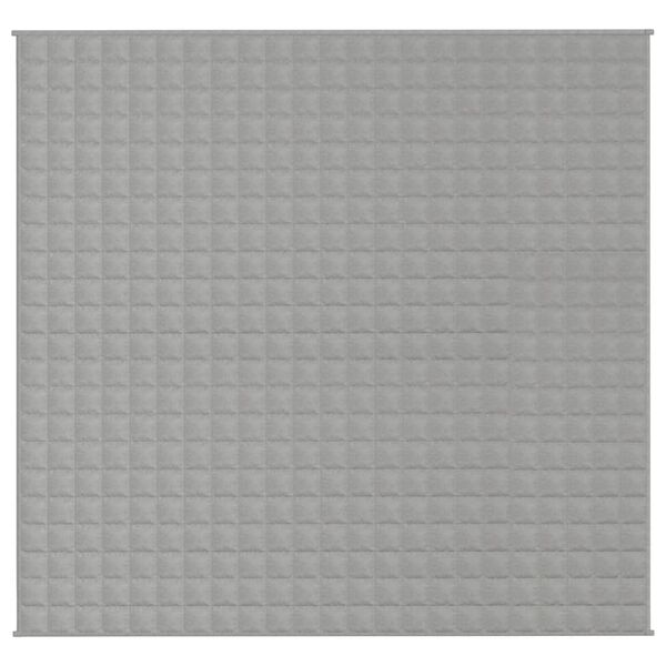 vidaXL Verzwaringsdeken 220x240 cm 15 kg stof grijs