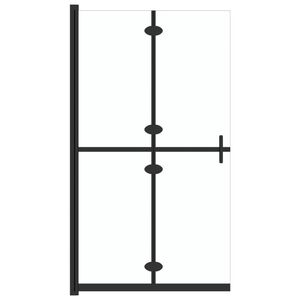 vidaXL Inloopdouchewand inklapbaar 90x190 cm ESG-glas transparant