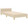 vidaXL Bedframe met hoofdeinde Cr&egrave;me 90 x 190 cm Stof