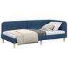 vidaXL Hoekbedframe met hoofdeinde Blauw 90 x 200 cm Stof