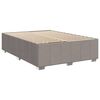vidaXL Boxspring met matras stof taupe 140x200 cm