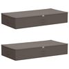 vidaXL Opbergbox 2 st Nonwoven stof 100 x 50 x 18 cm 90 l Grijs