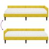 vidaXL Hoekbedframe met Matras Anders 2 pcs Geel Fluweel